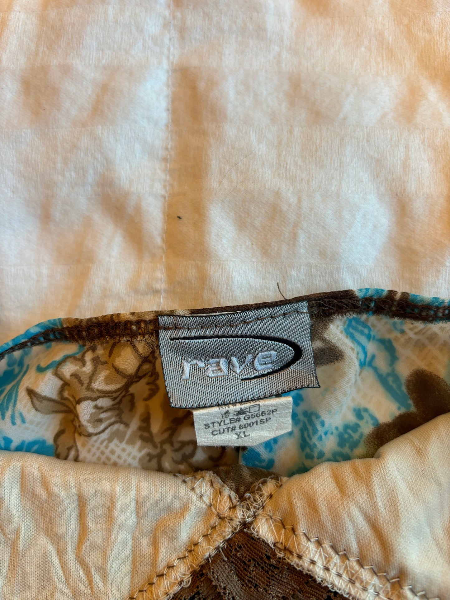 brown floral rave slip