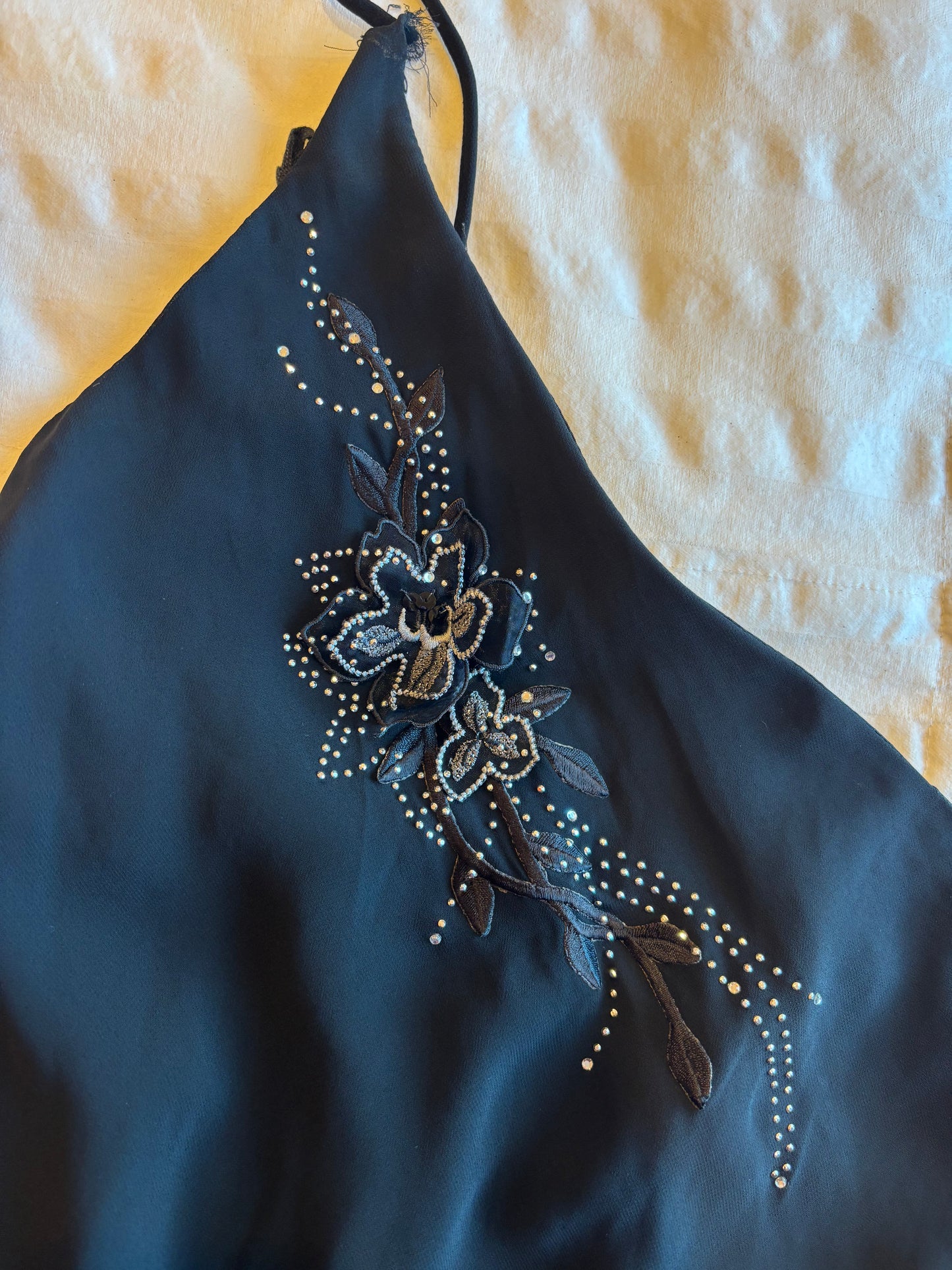 asymmetrical beaded dress