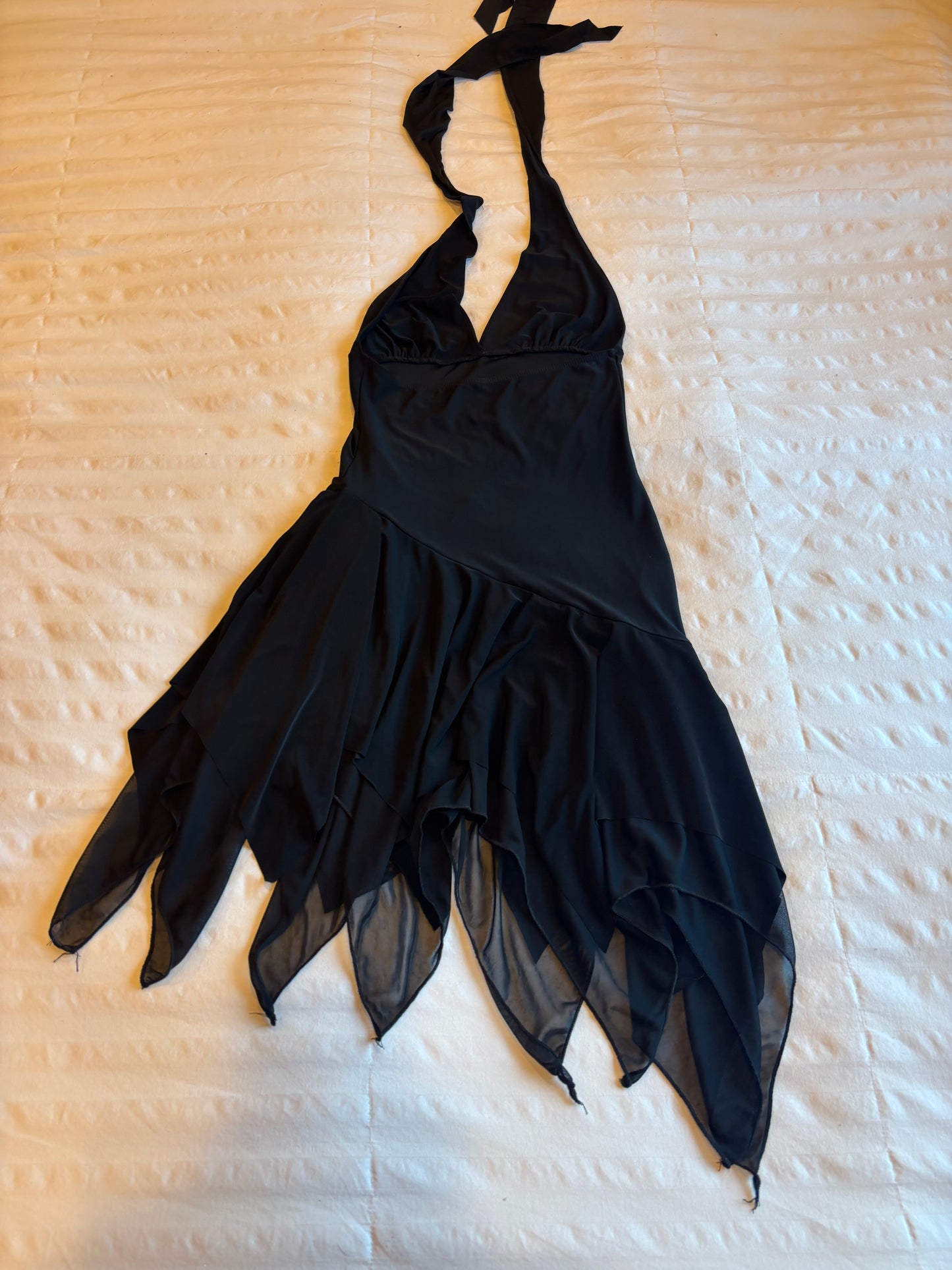 asymmetrical halter dress