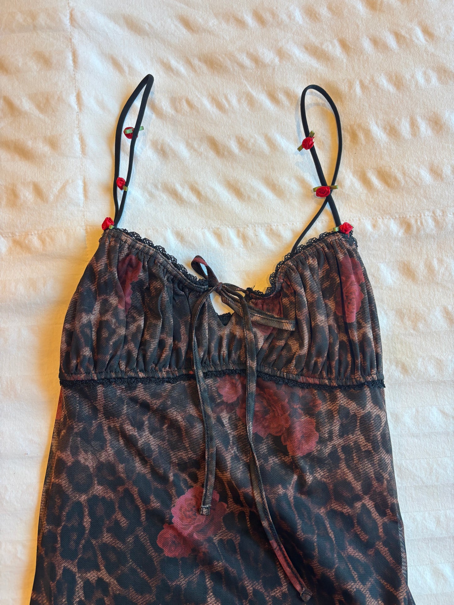 animal print asymmetrical dress