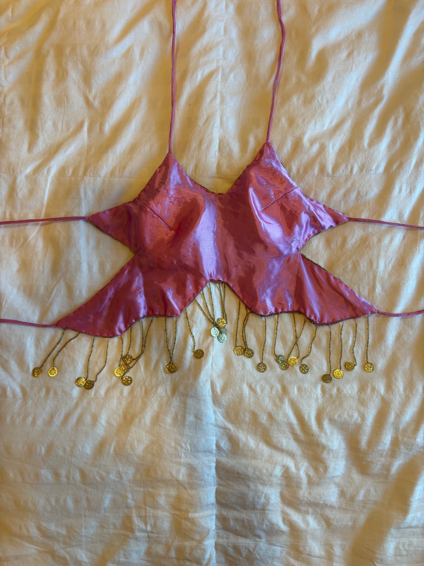 backless beaded butterfly halter top