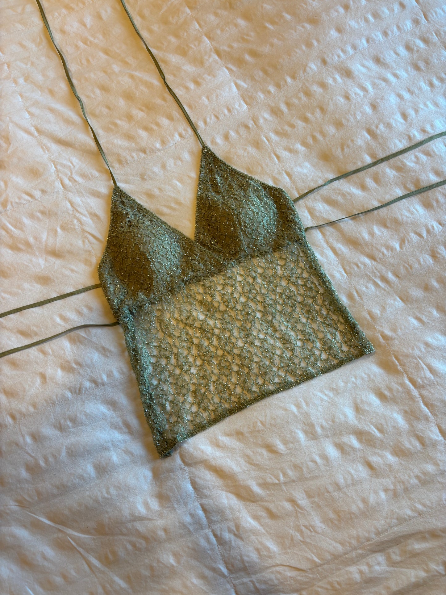 backless beaded halter top