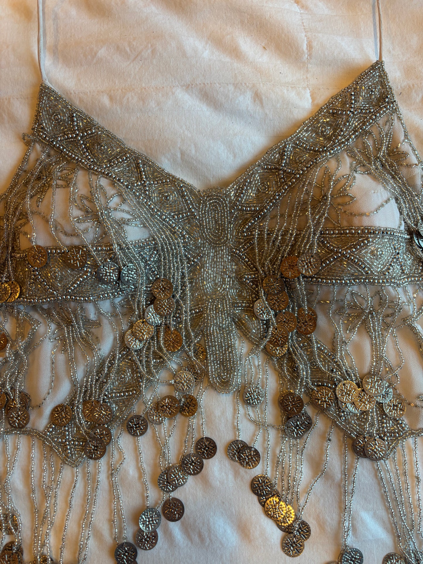 beaded backless top