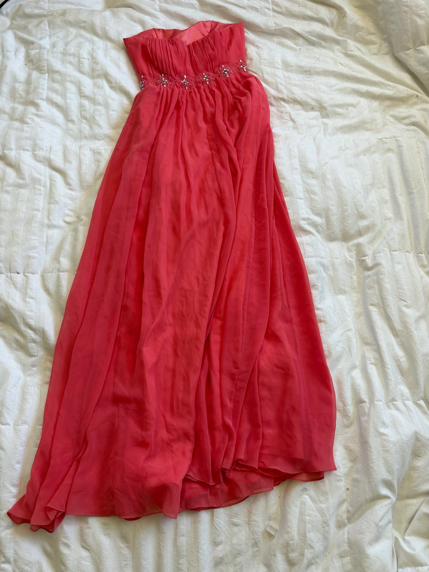 strapless maxi aspeed dress