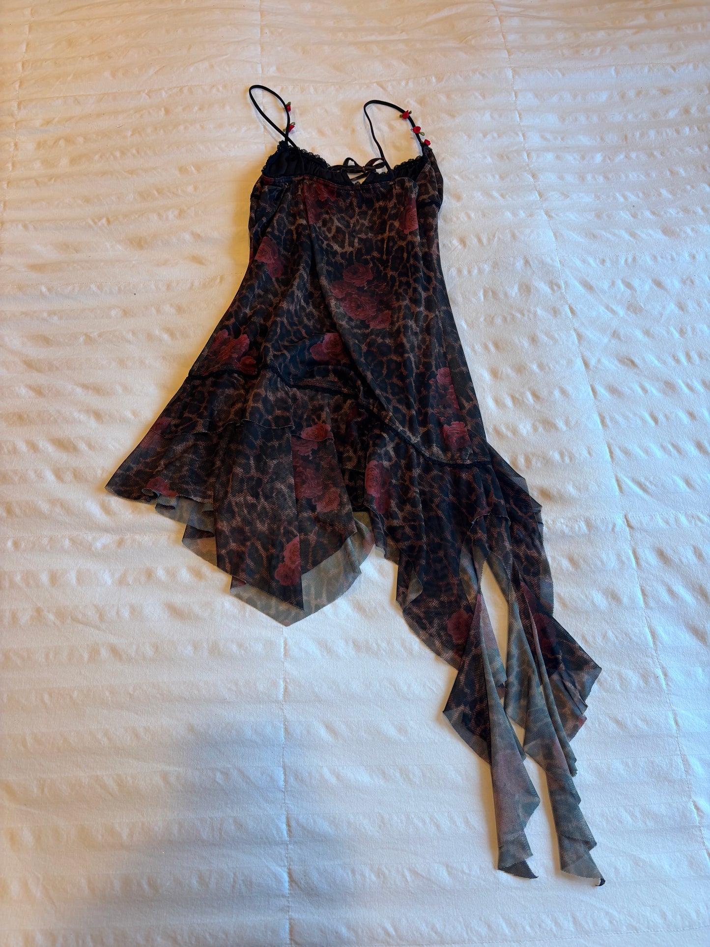 animal print asymmetrical dress