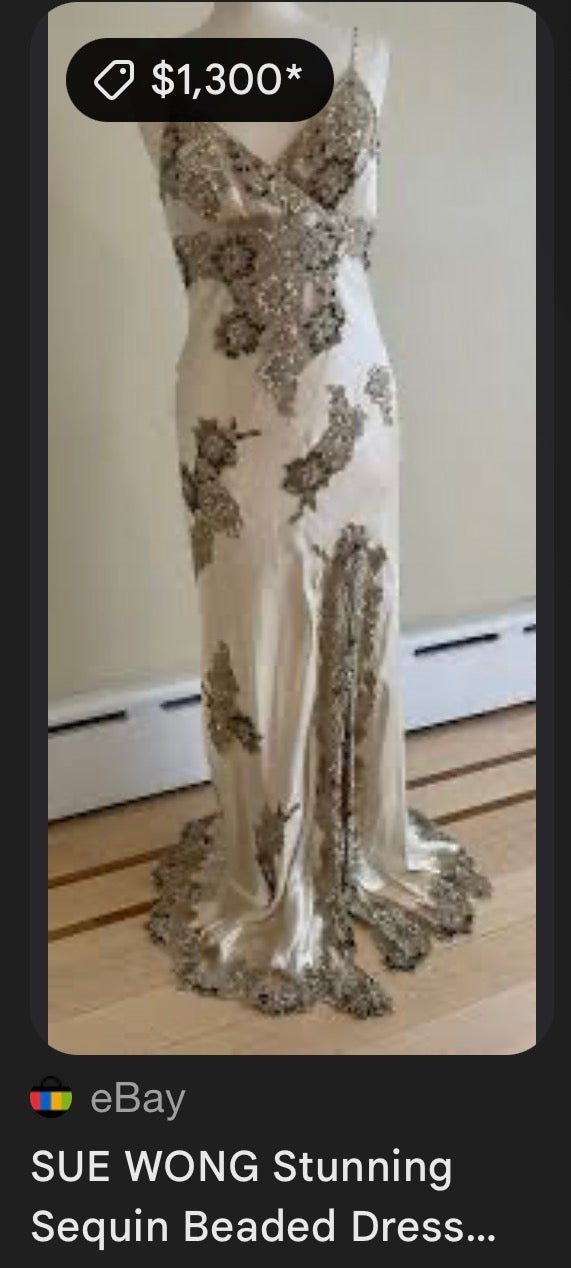 beaded rare sue wong dress