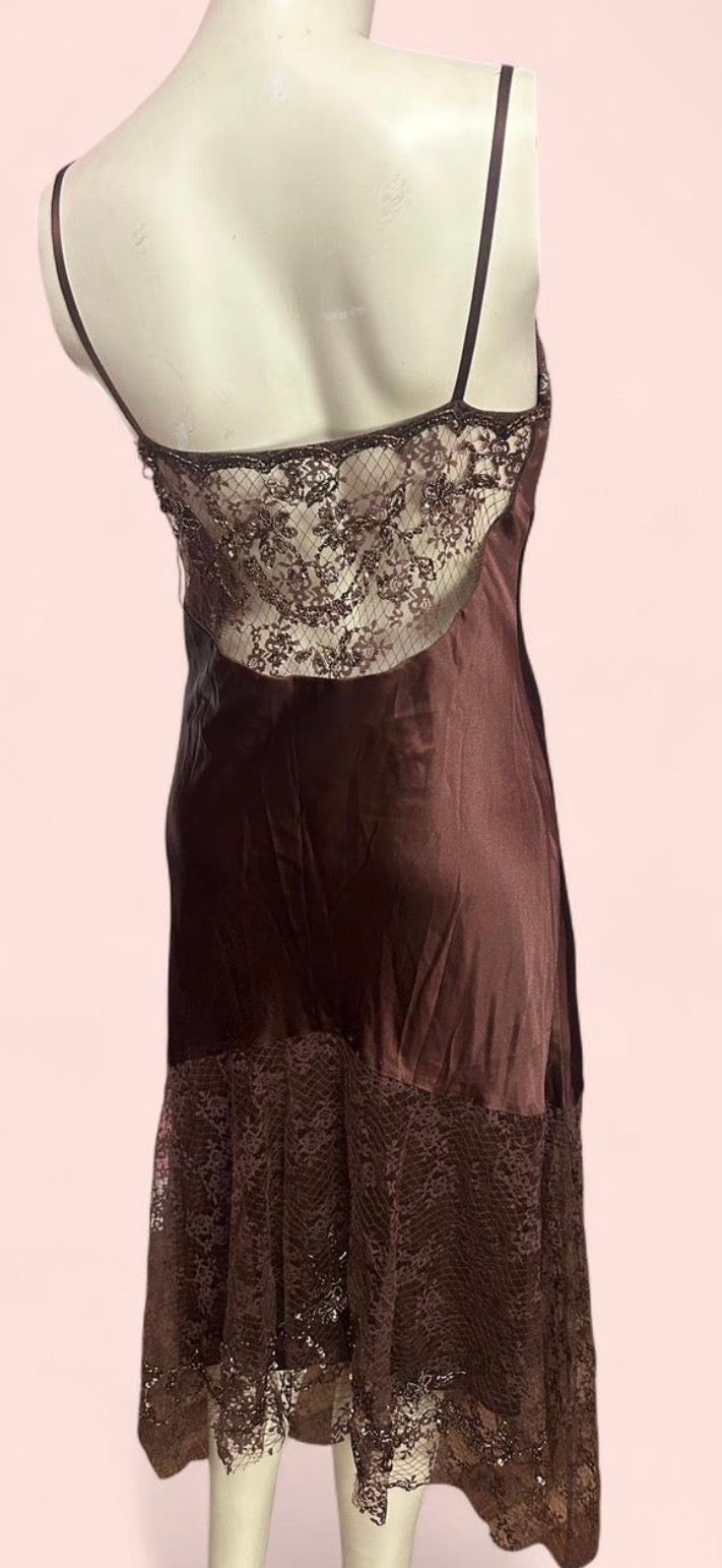 beaded lace xscape dress