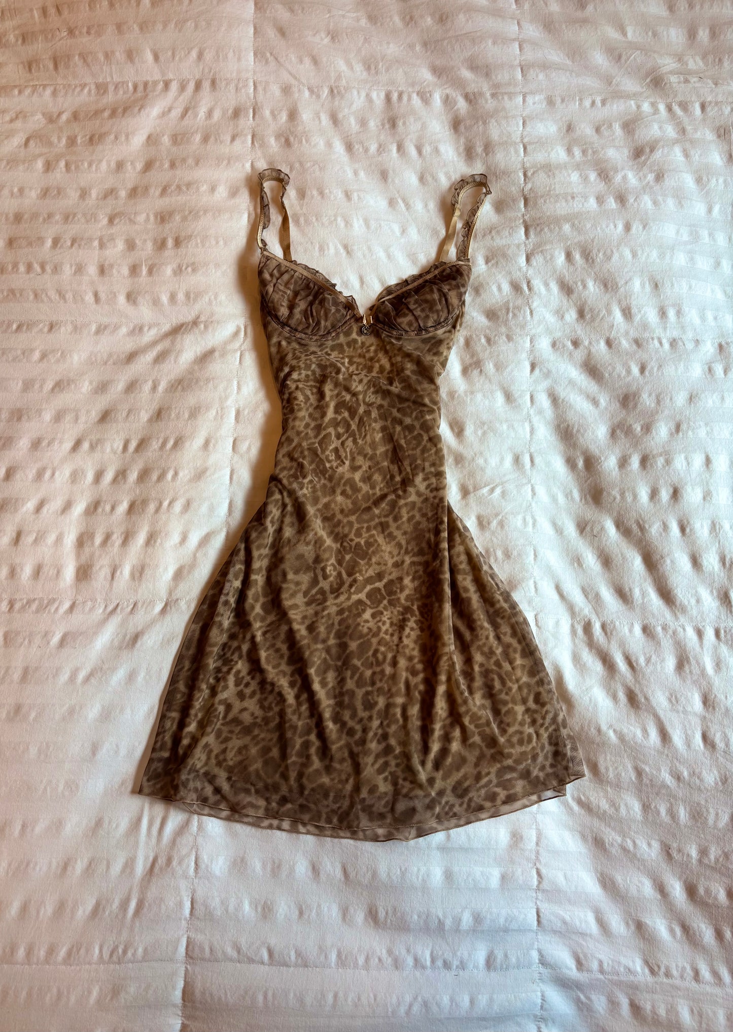 animal print chantelle slip dress