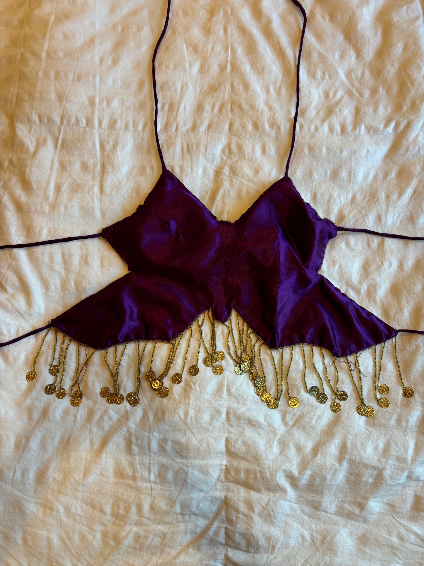 beaded backless butterfly top