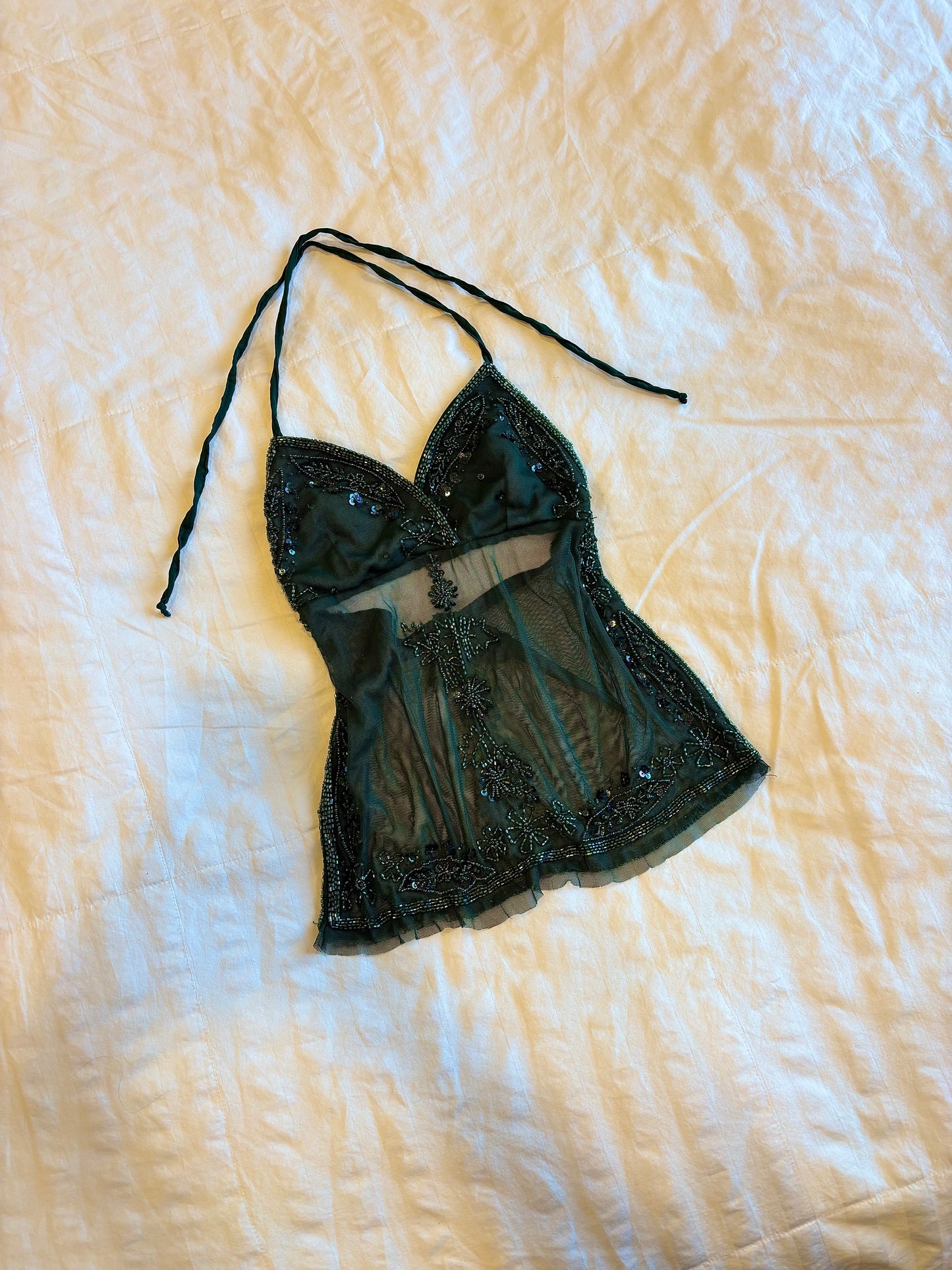beaded halter top