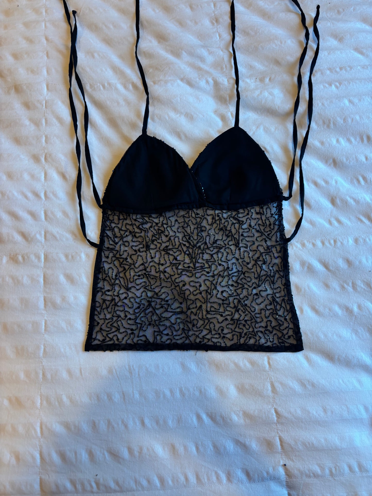 beaded backless top