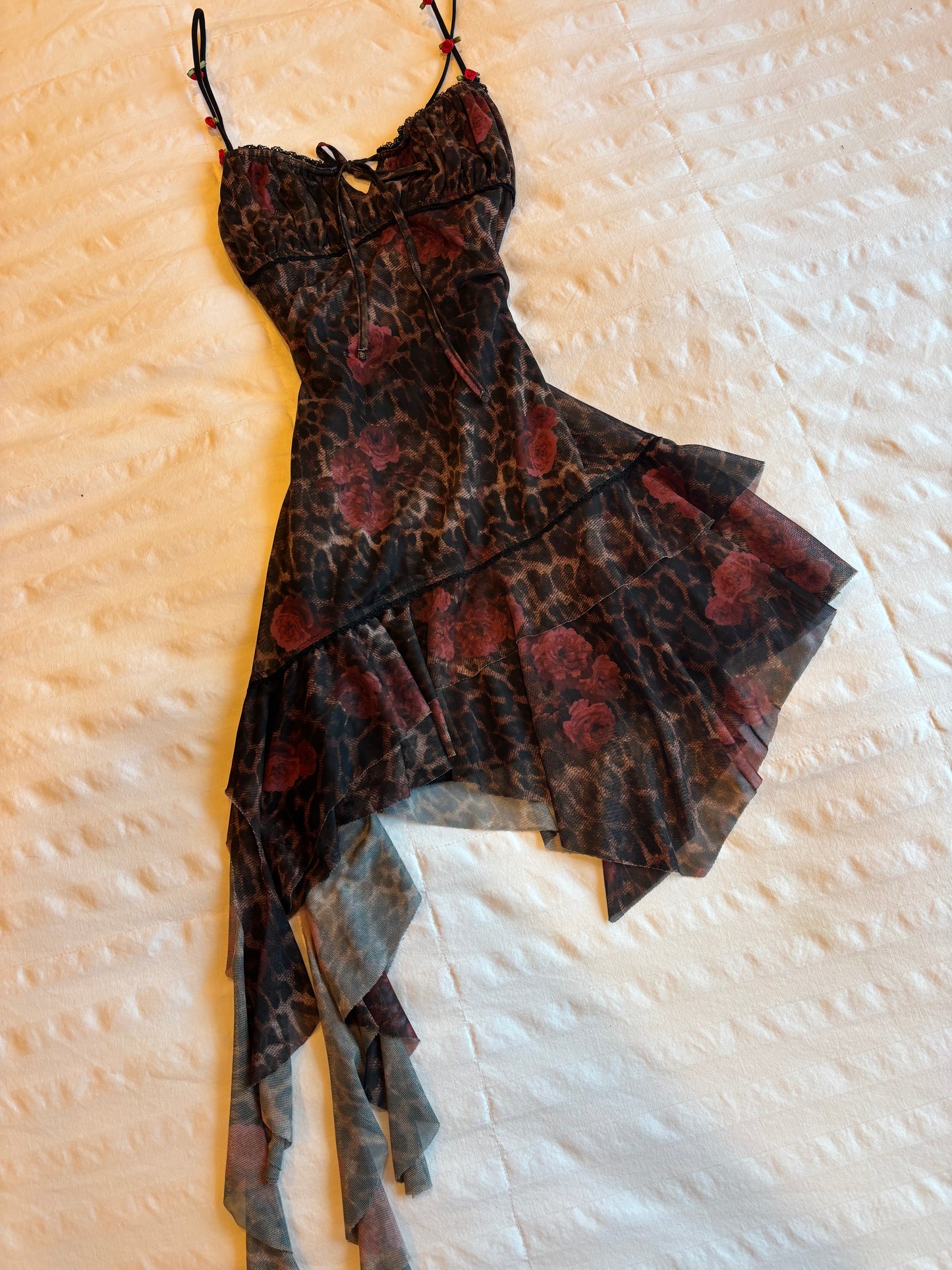 animal print asymmetrical dress