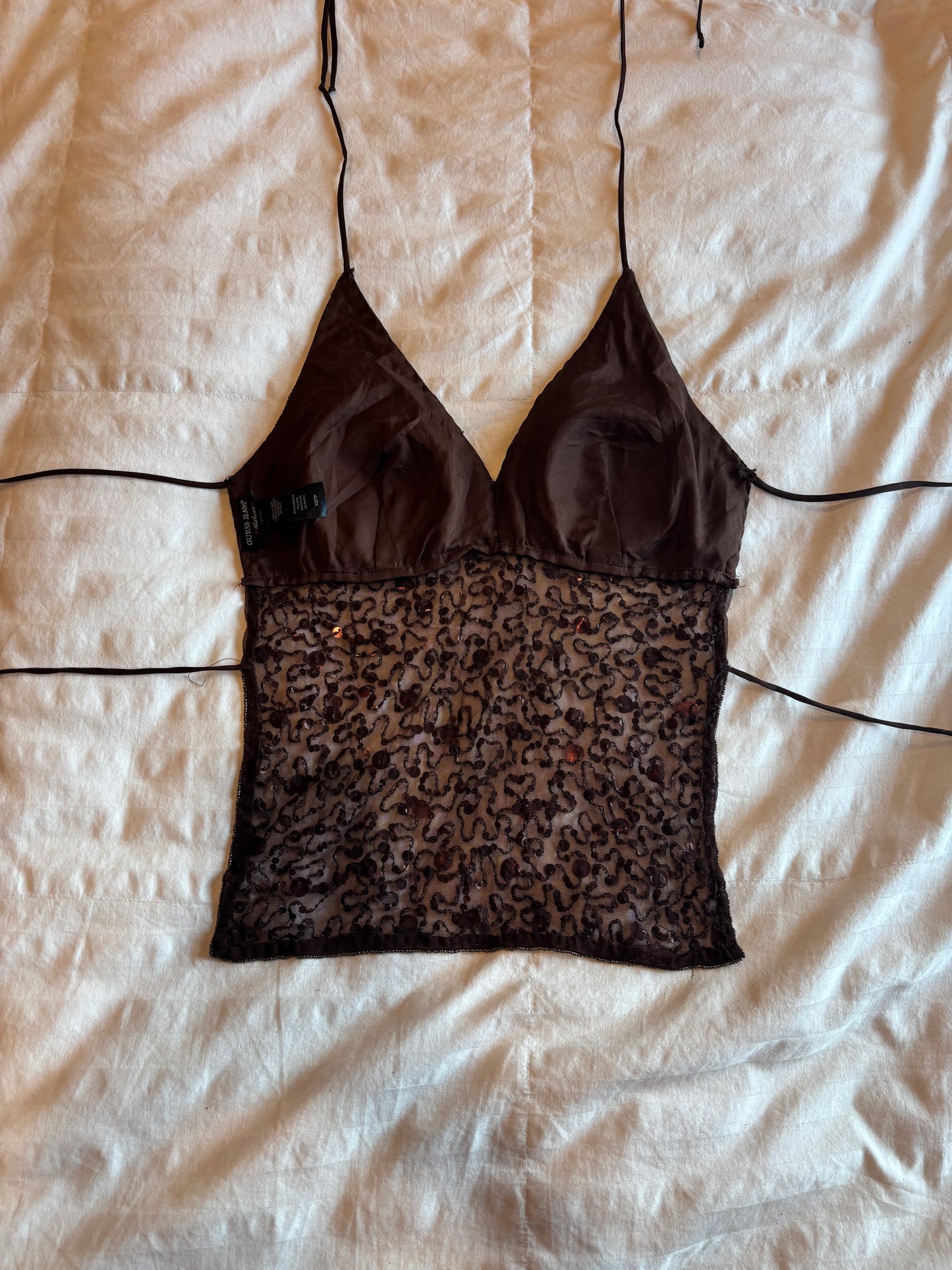 backless beaded guess top