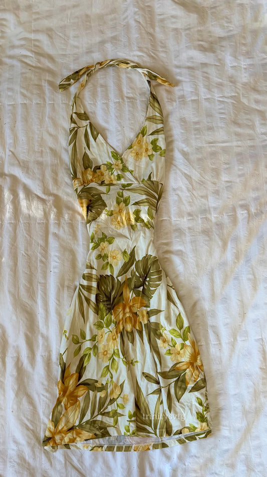 floral halter dress