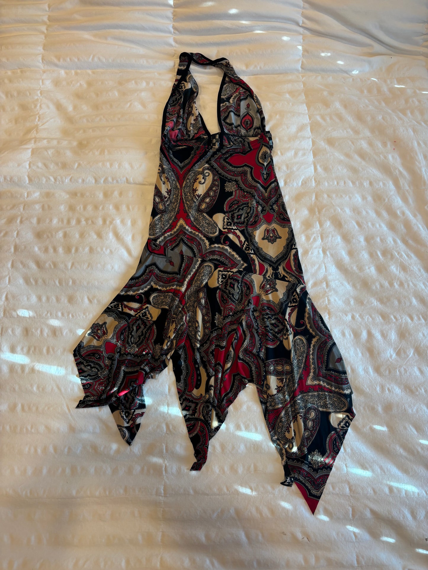 asymmetrical halter dress