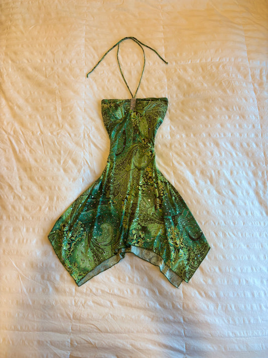 asymmetrical fairy halter dress