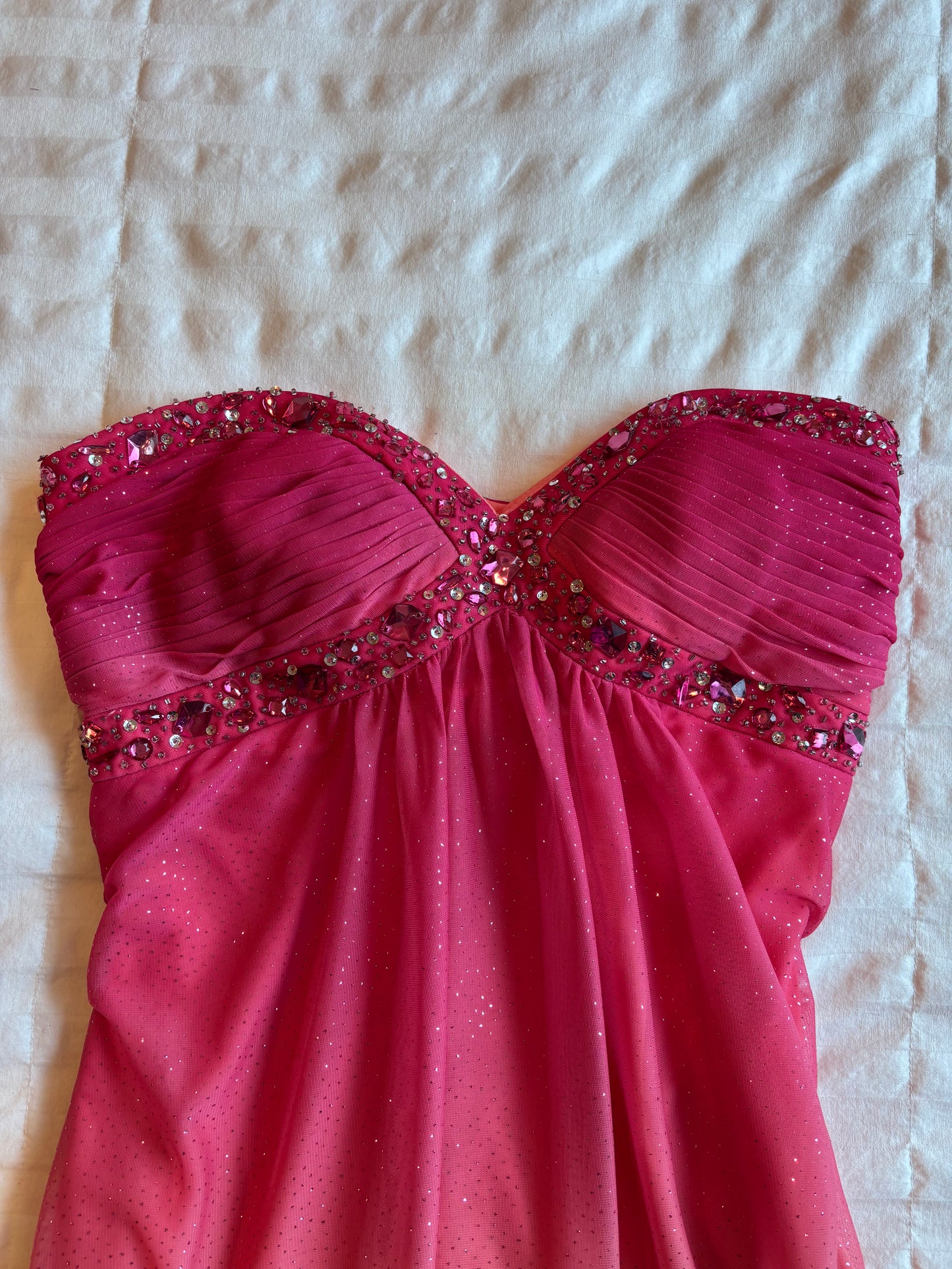 beaded strapless dress