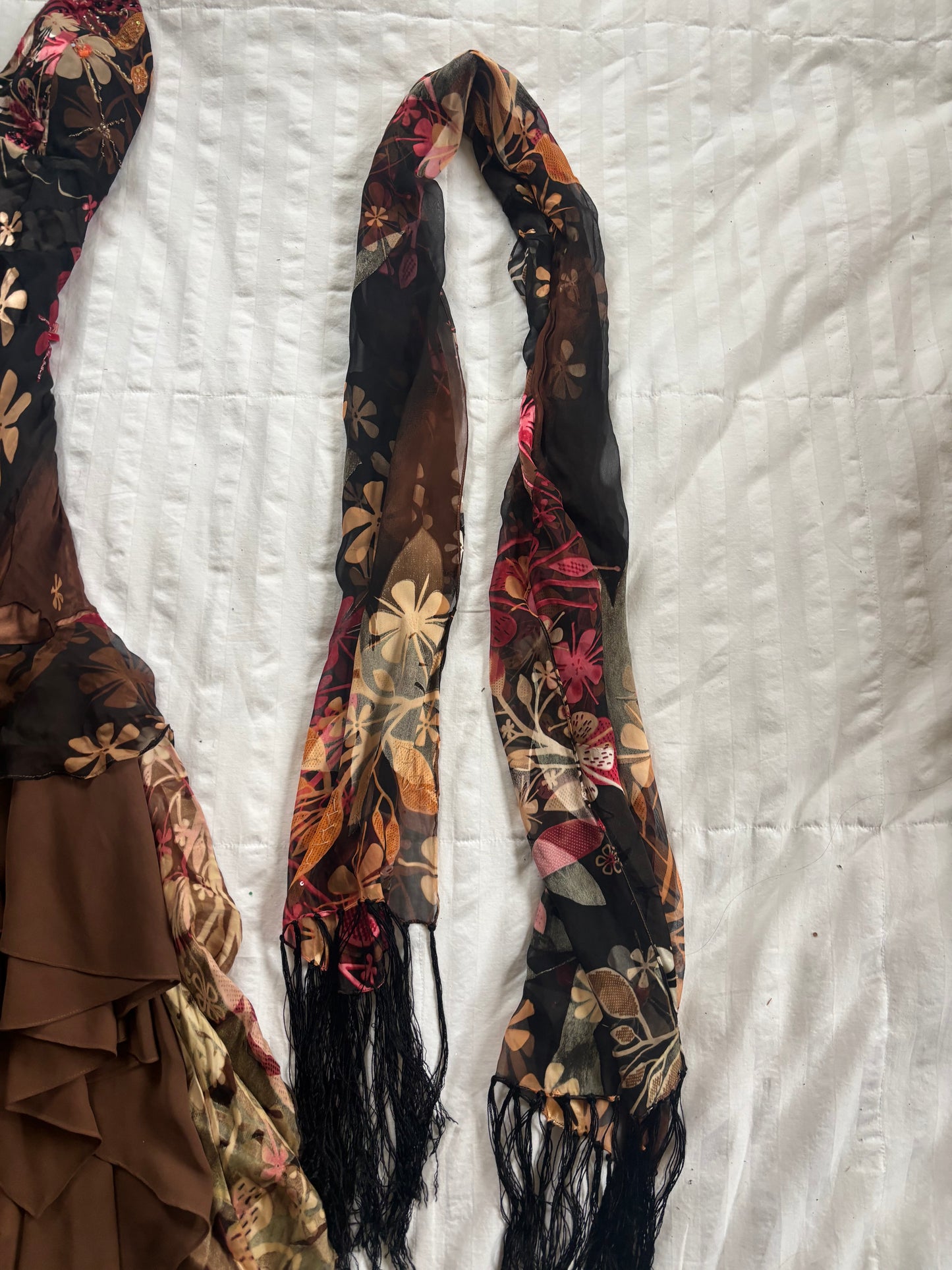 beaded silk dress set