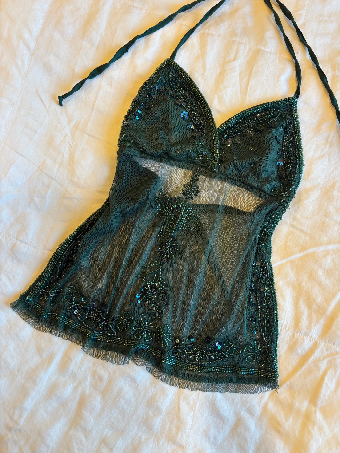 beaded halter top
