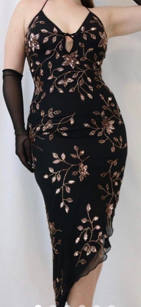 beaded dress