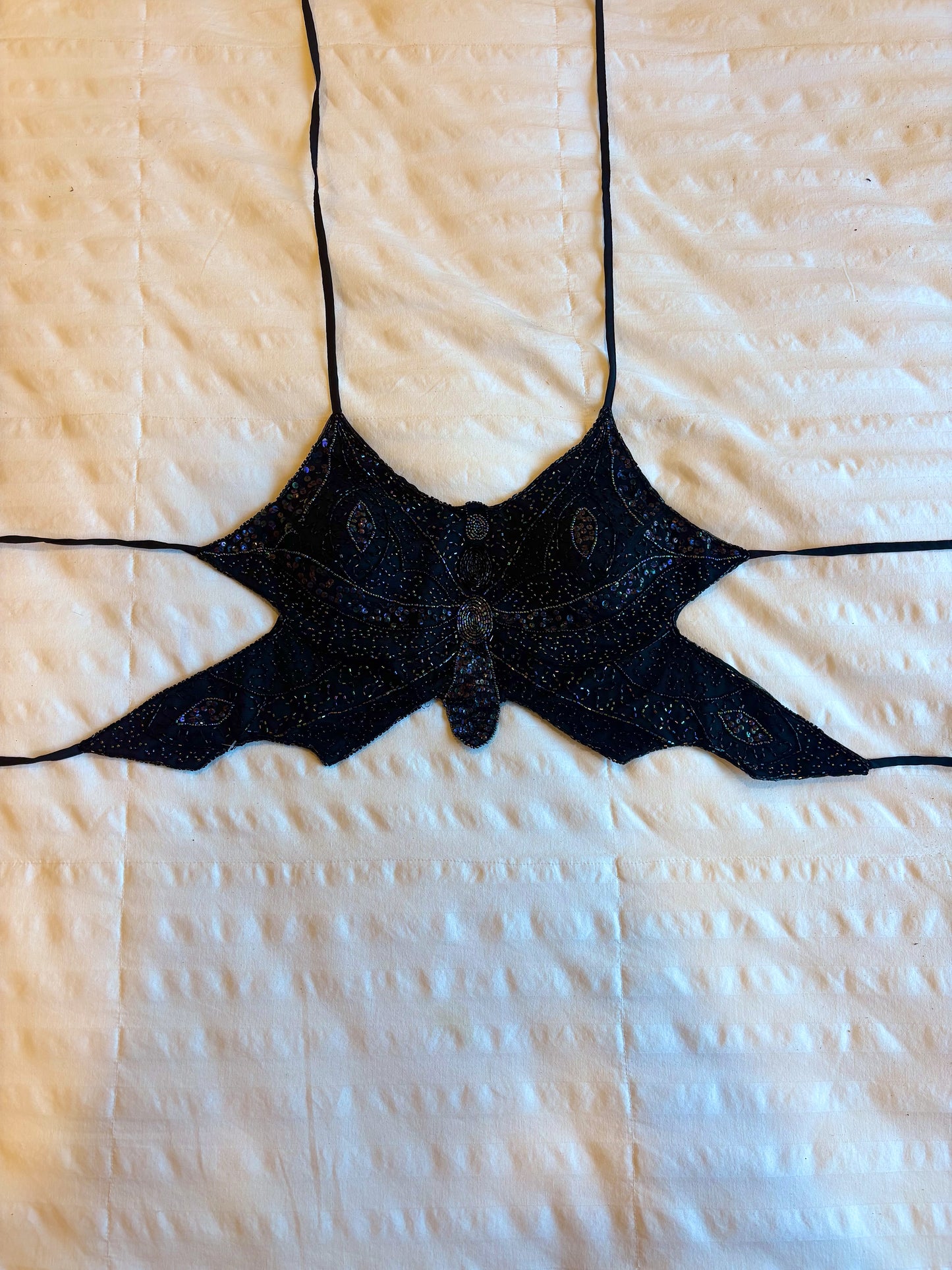 beaded backless top