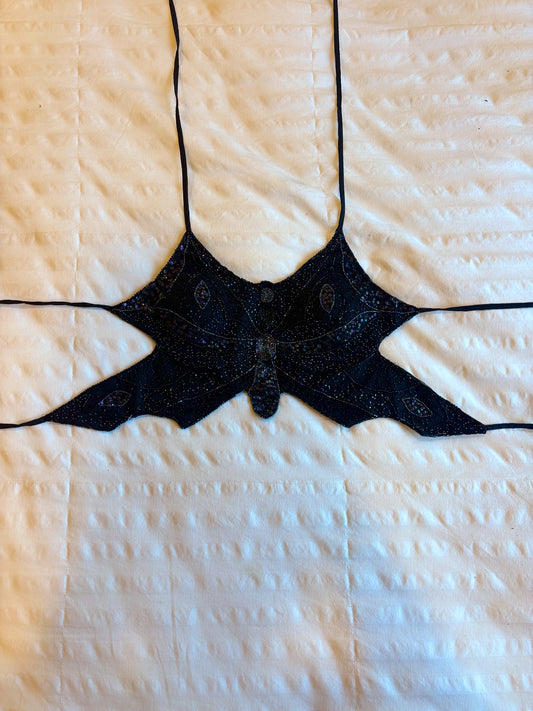 beaded backless top