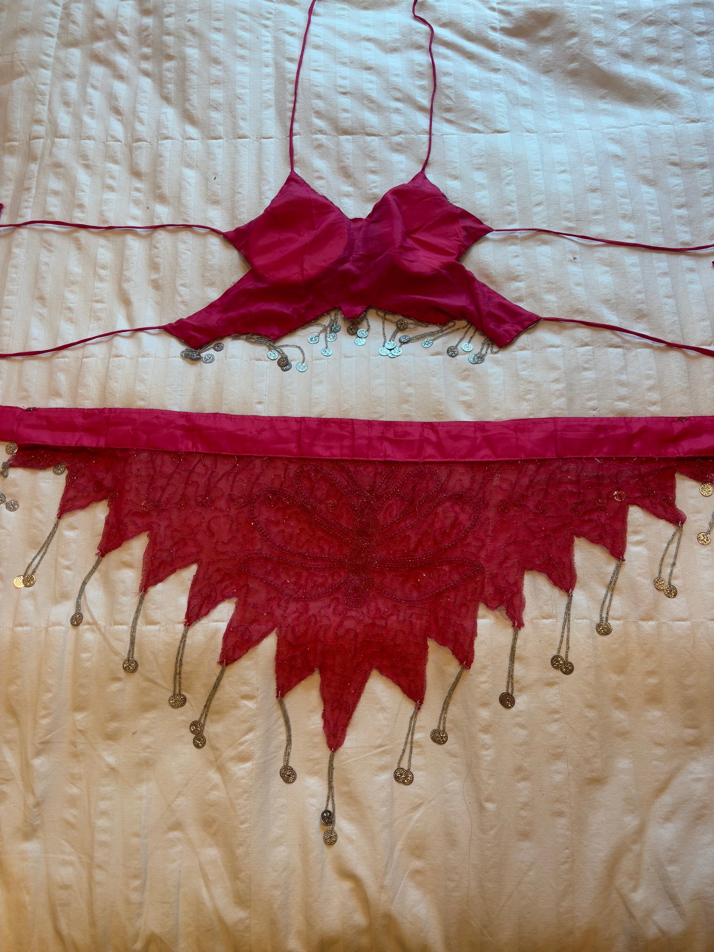 backless beaded butterfly set