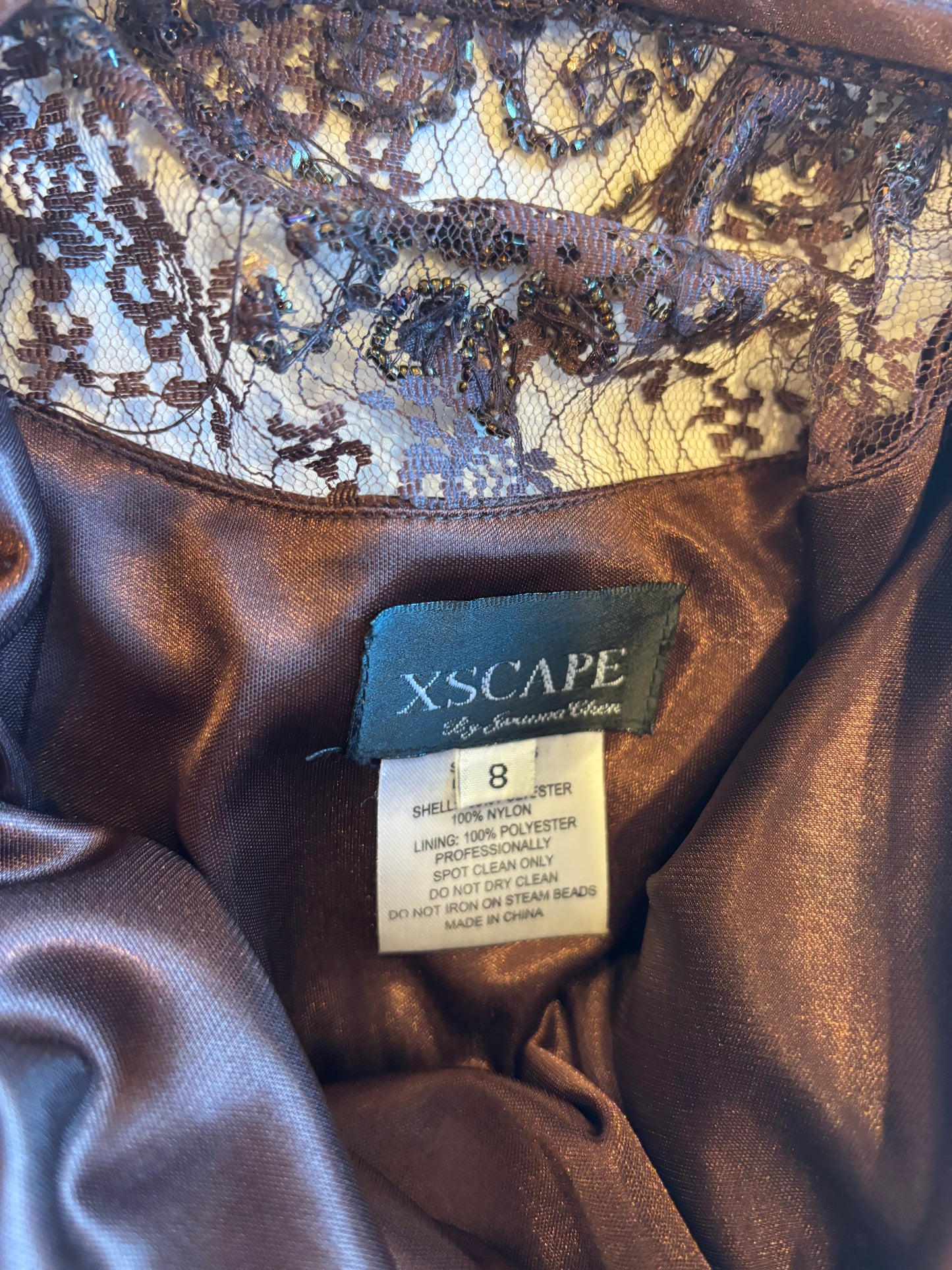 beaded xscape dress