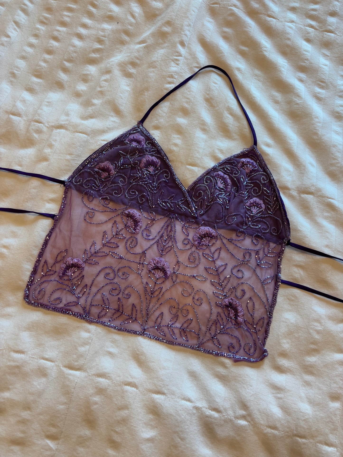 backless beaded misdemeanor top