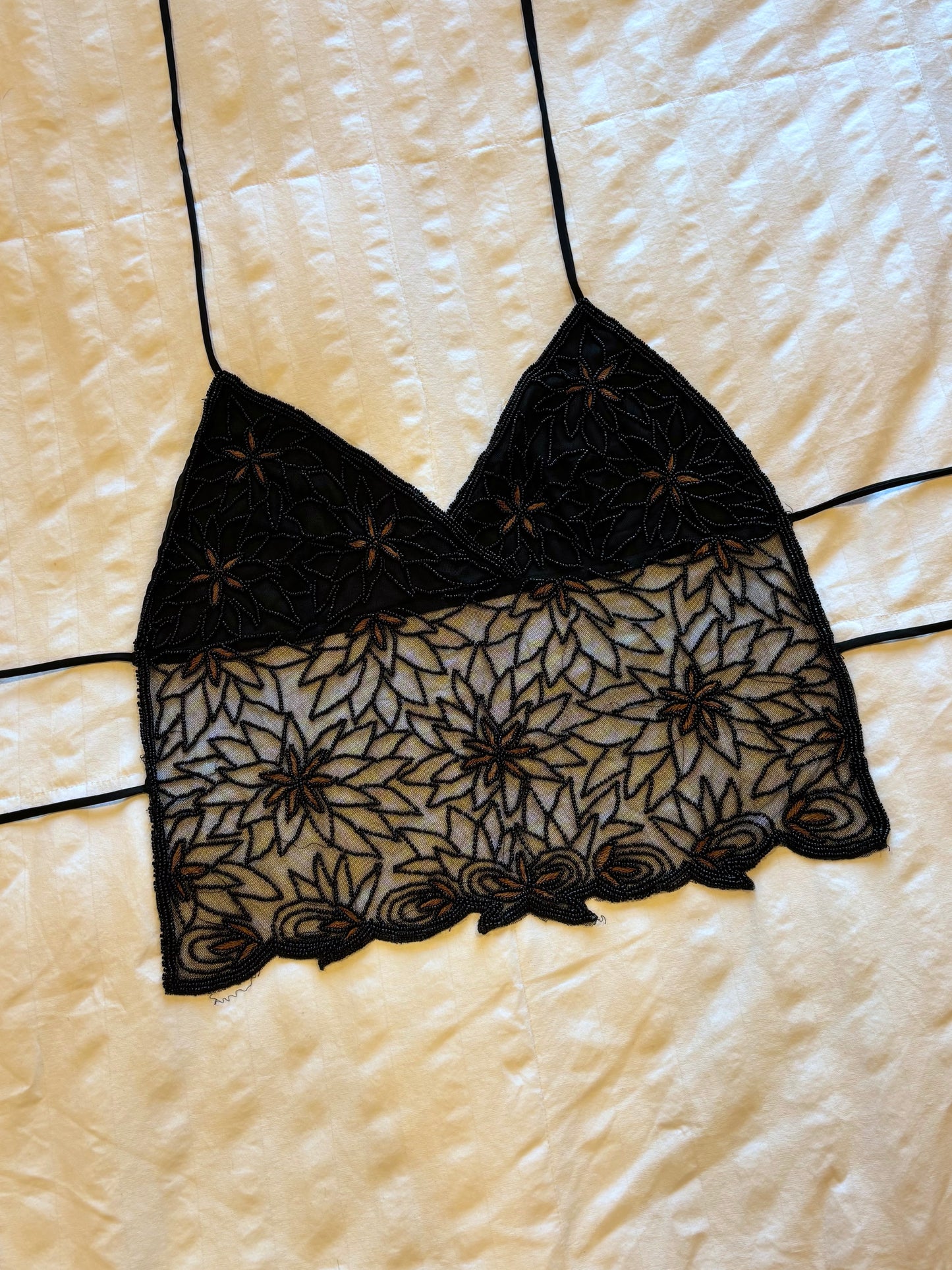 backless beaded halter top