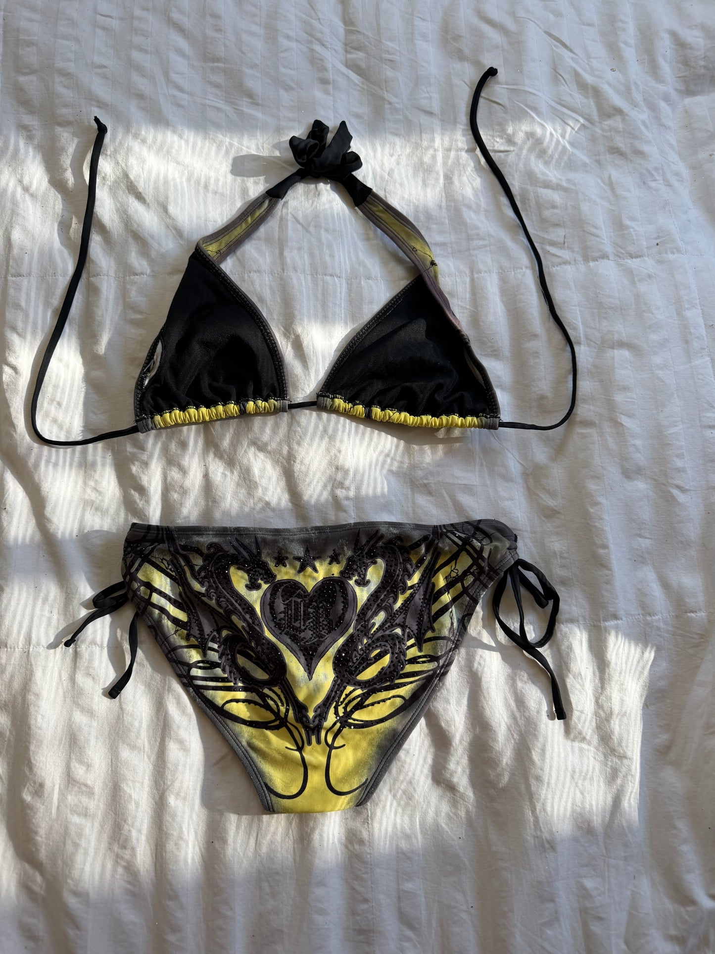 adorable crash and burn bikini set