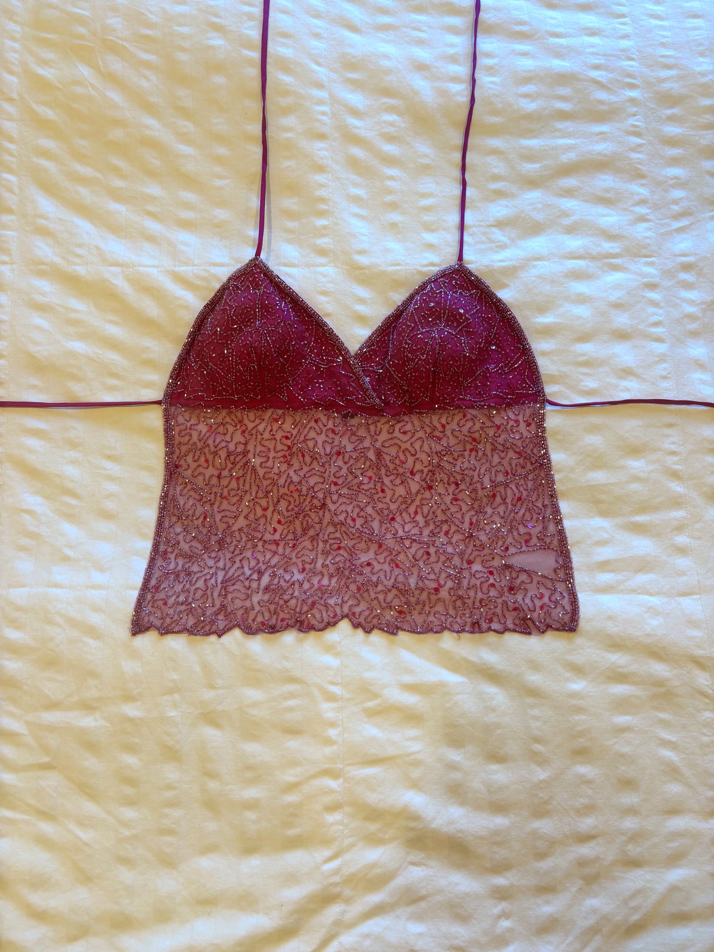 backless beaded halter top