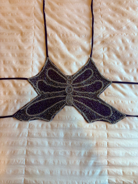 backless beaded butterfly top