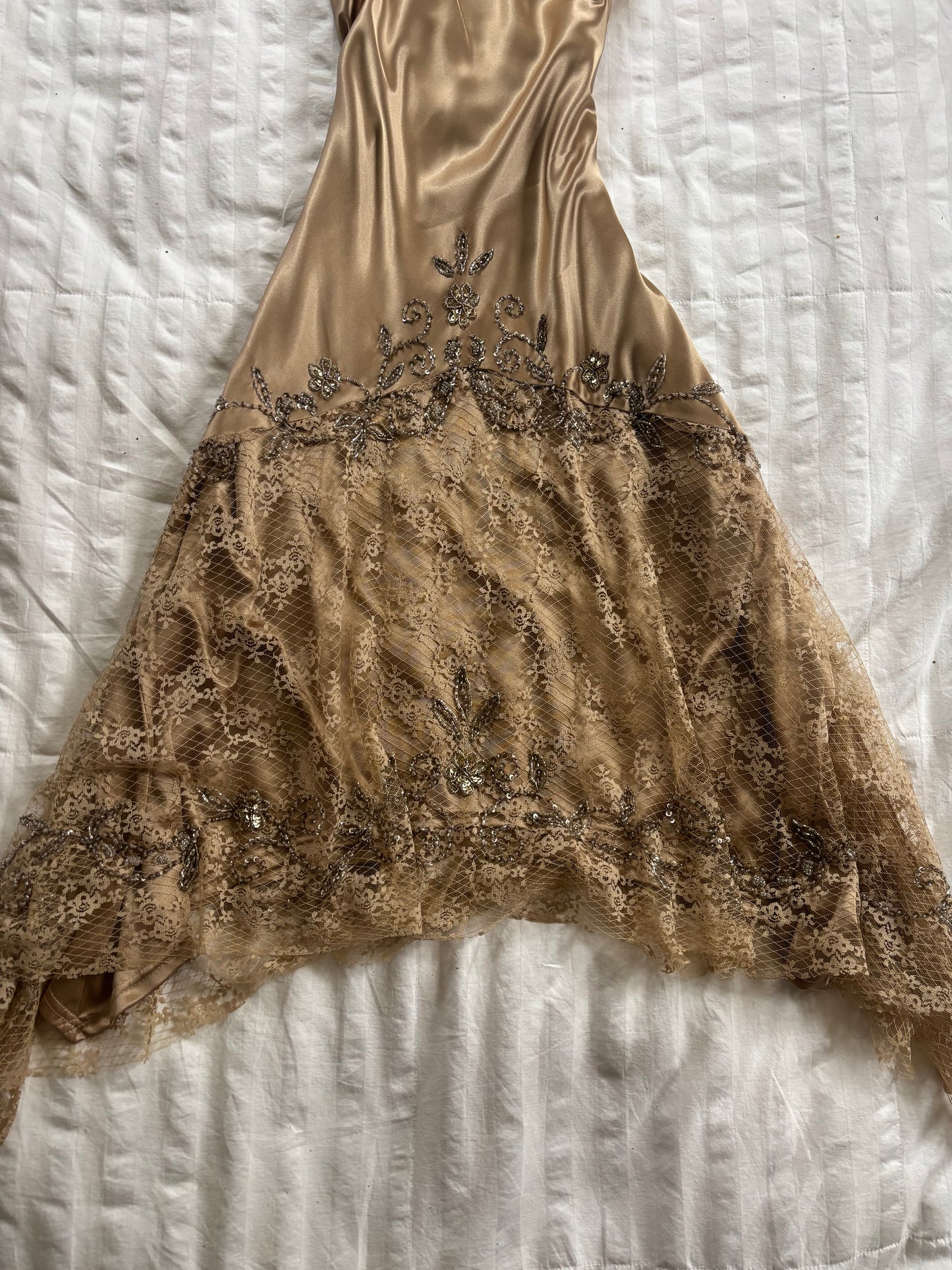 beaded xscape dress