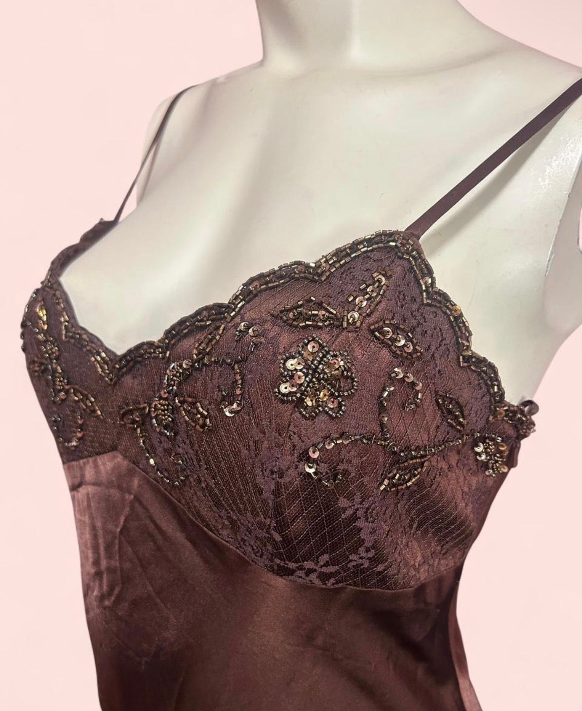 beaded lace xscape dress