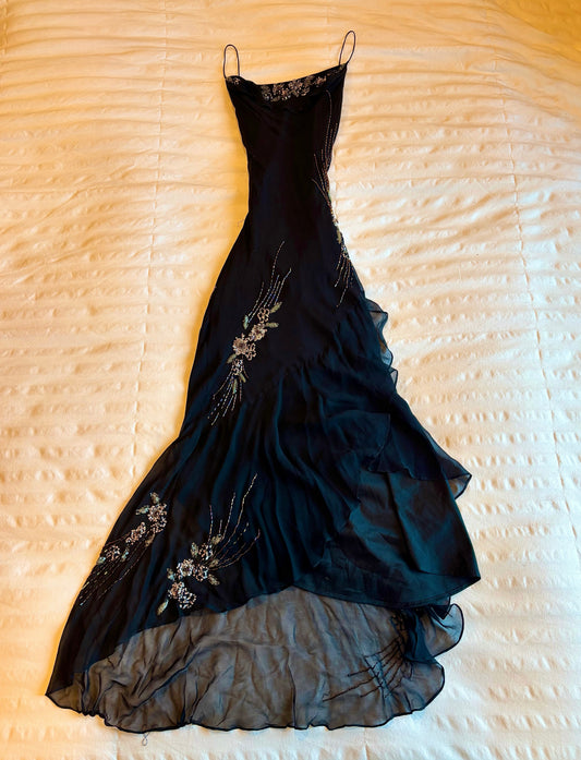 beaded maxi dress