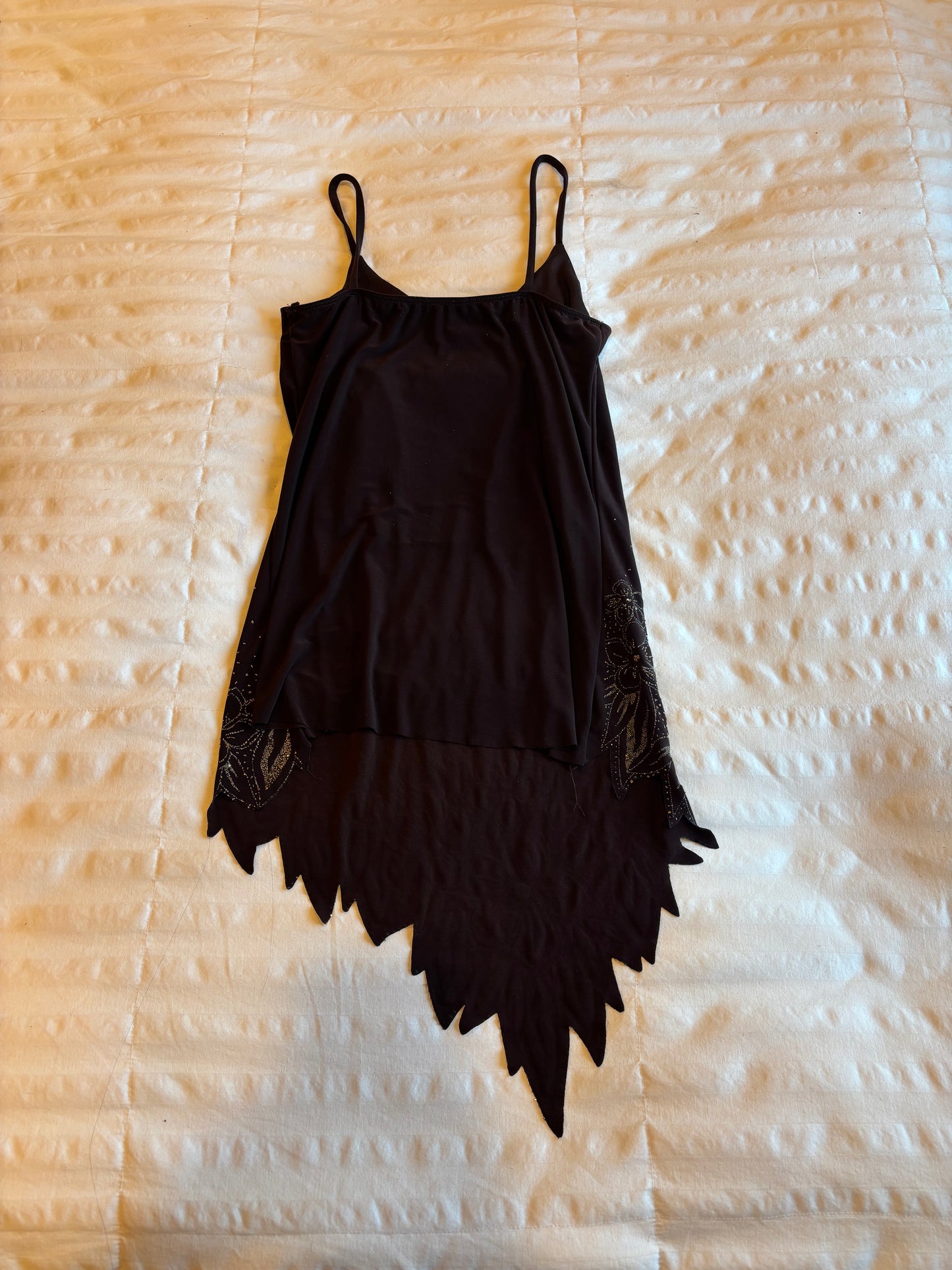 asymmetrical beaded top