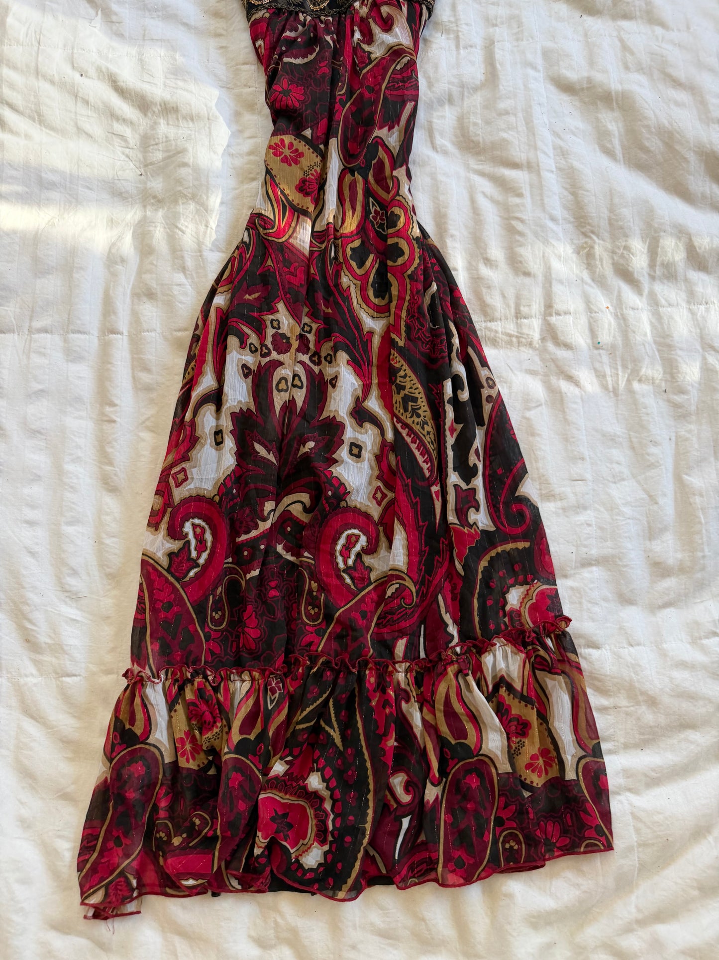 paisley halter dress
