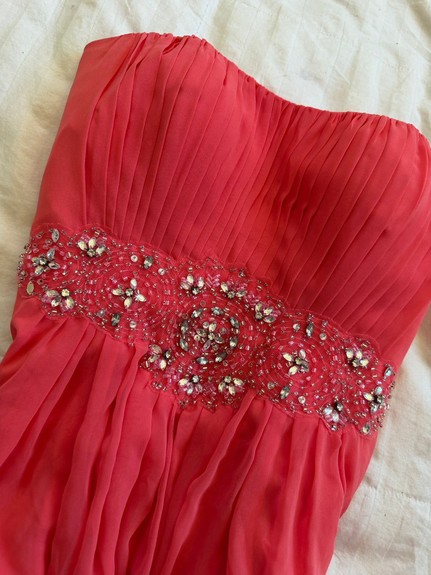 strapless maxi aspeed dress