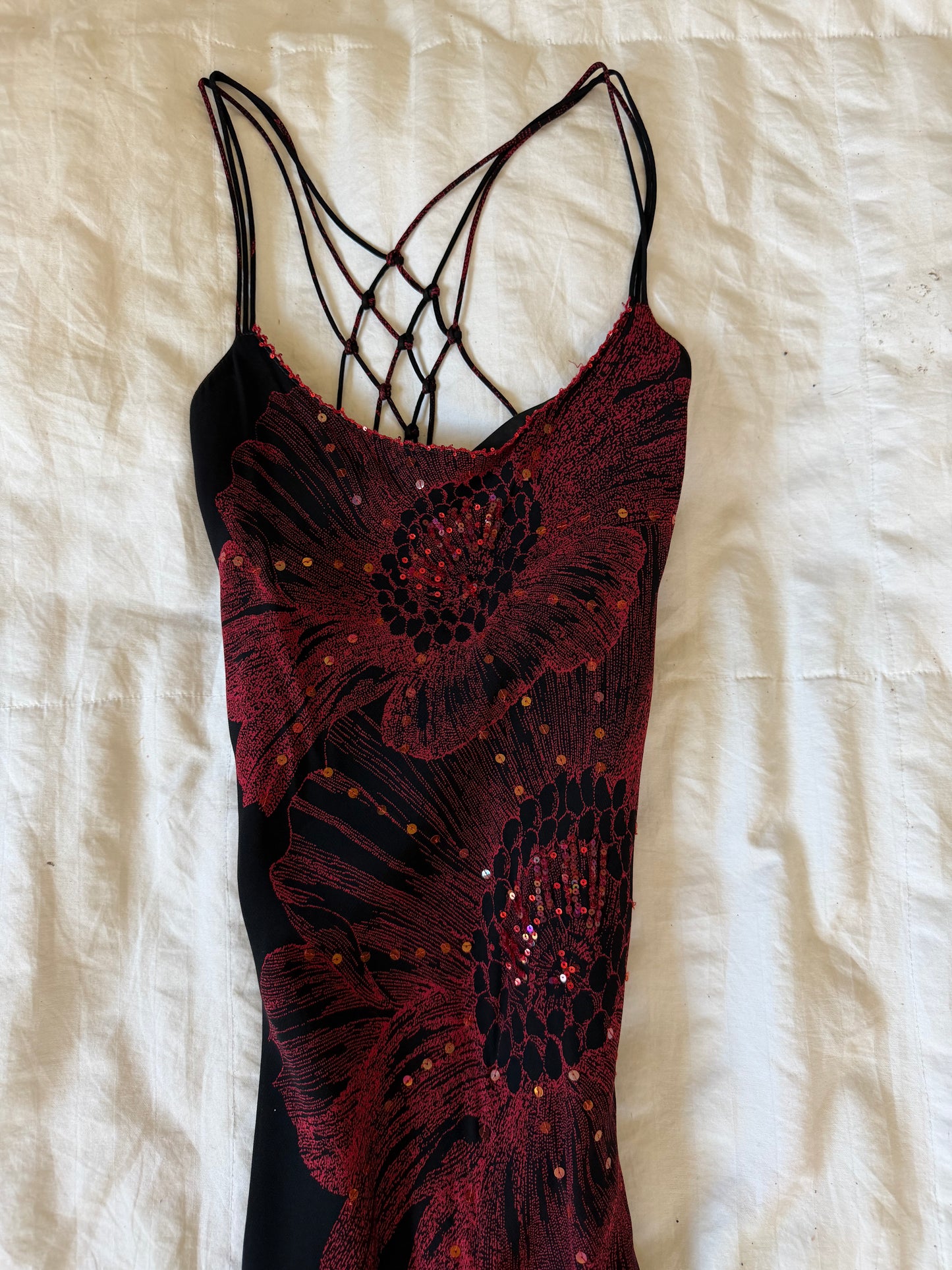 adorable beaded maxi dress