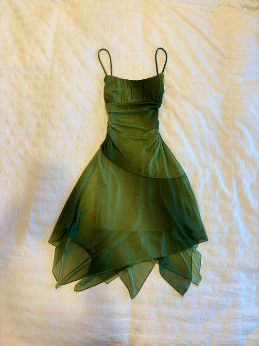 asymmetrical fairy taboo dress