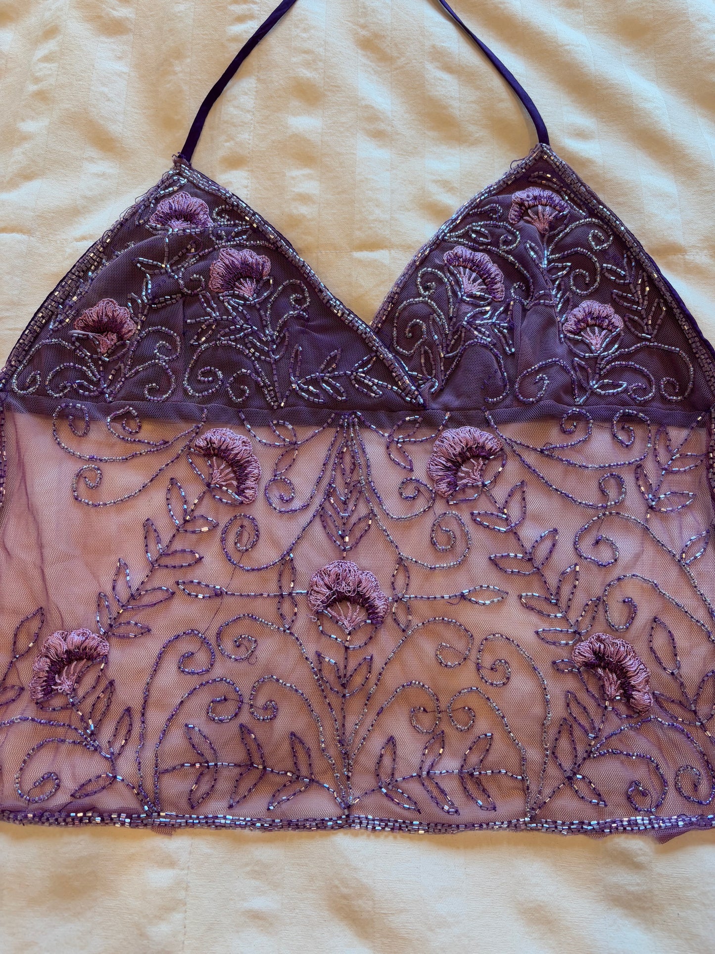 backless beaded misdemeanor top