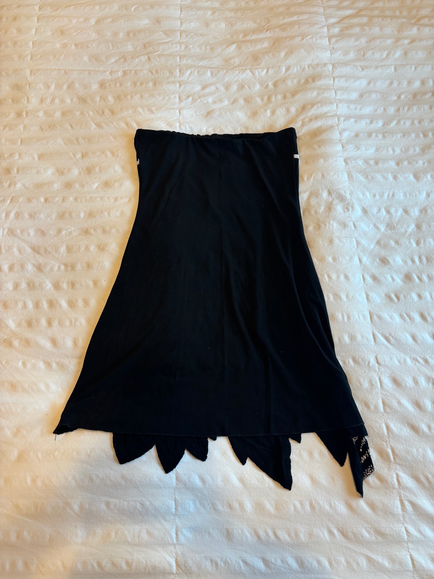 asymmetrical lipstick dress