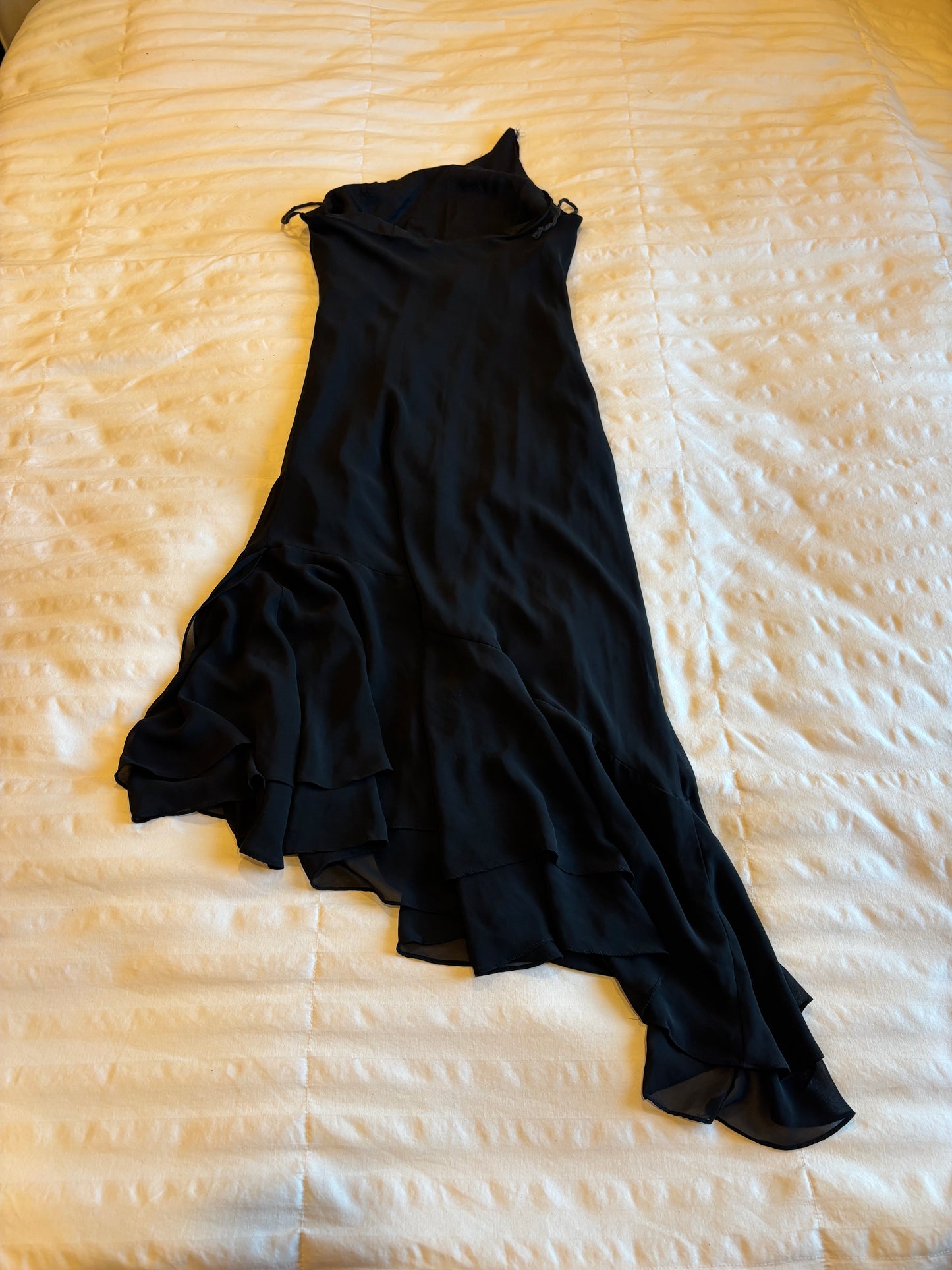 asymmetrical beaded dress