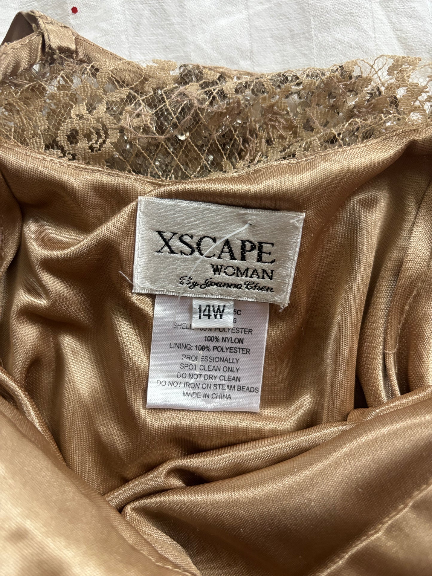 beaded xscape dress