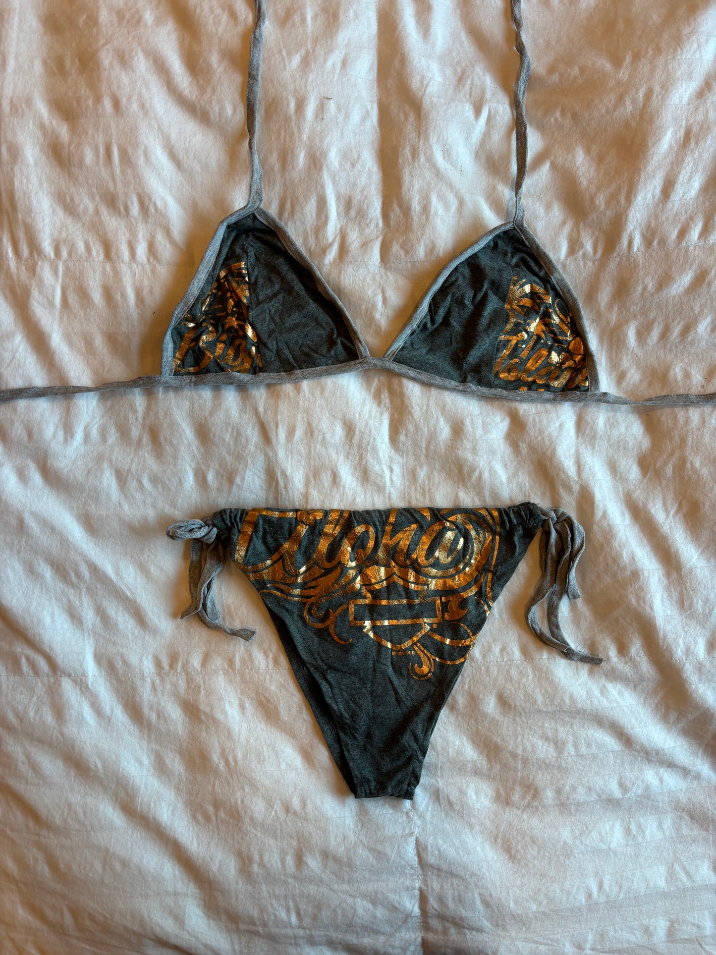 amazing reworked harley davidson bikini