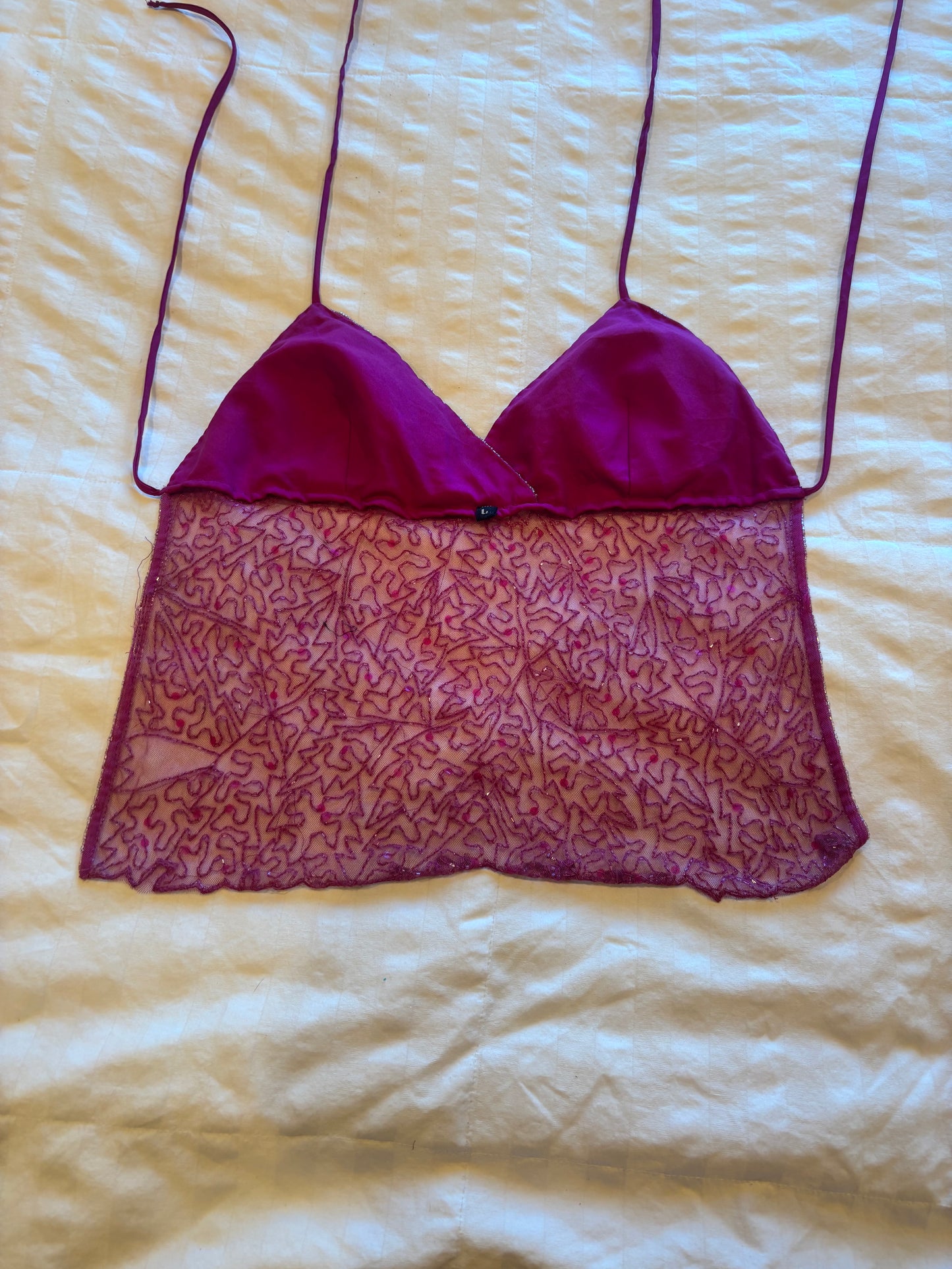 backless beaded halter top