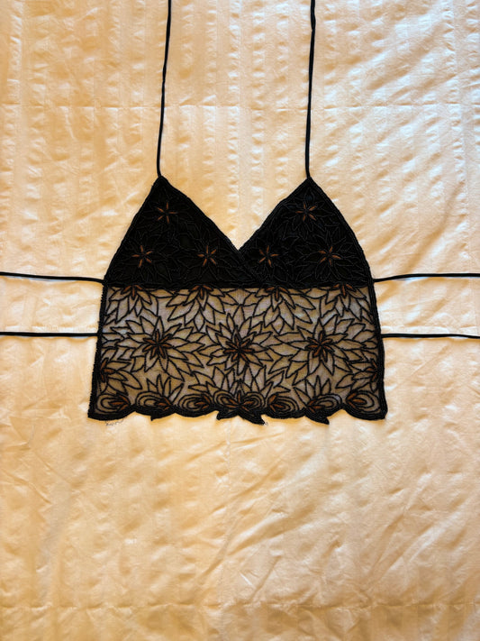 backless beaded halter top