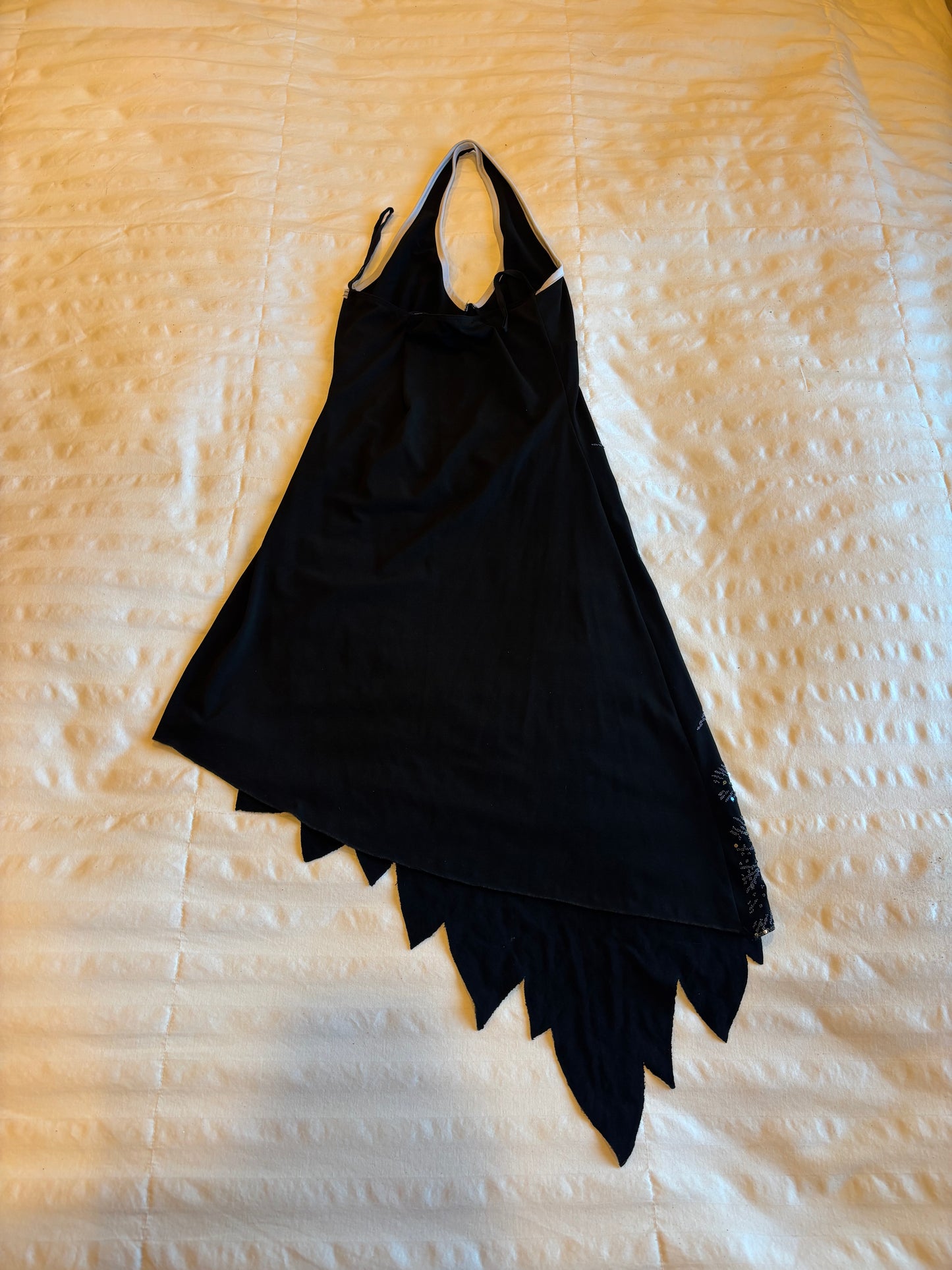 asymmetrical lipstick dress