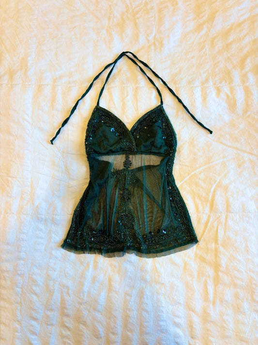 beaded halter top